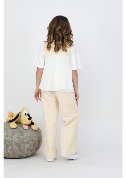 Kız Krem Yelekli 3 Lü Takım fiyatları