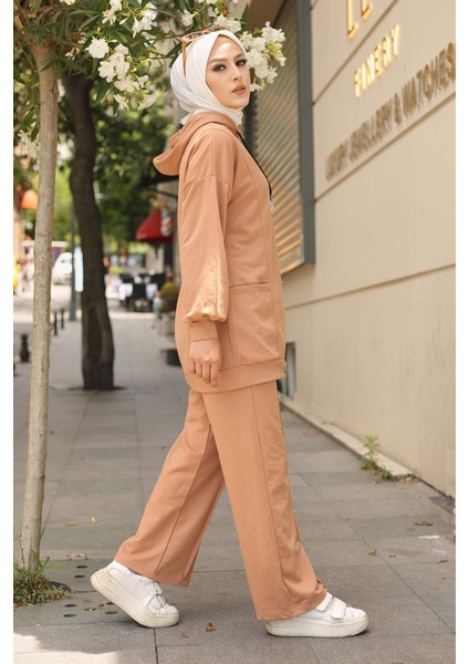 Camel Önü Etiketli İki İplik Tesettür Takım fiyatları