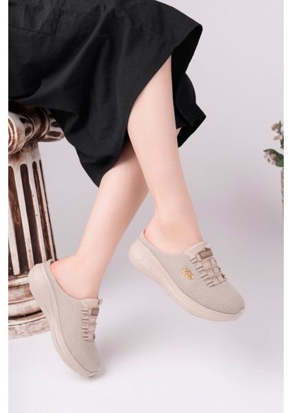 Kadın Bej Memory Foam Clima Comfort Sabo Terlik