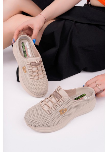 Kadın Bej Memory Foam Clima Comfort Sabo Terlik