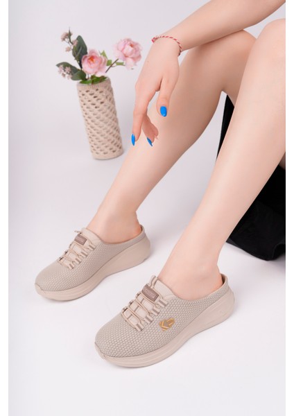 Kadın Bej Memory Foam Clima Comfort Sabo Terlik