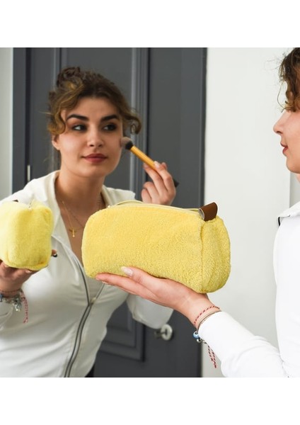 Pababo Fermuarlı Peluş Makyaj Çantası (Uzun Tüylü) – Kadınlar Için En Yeni Makyaj Çantası