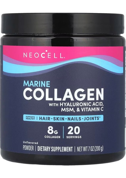 Marine Collagen 8g Collagen 20 Servis-7 Oz - 200 Gr.