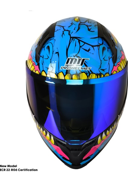 Motosiklet Kask Ece 22.R06 Güneş Vizörlü Full Face Motor Kaskı Kraken Yeni fiyatları
