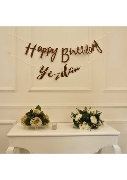 Kişiye Özel Craft Renkli Happy Birthday El Yazısı Banner