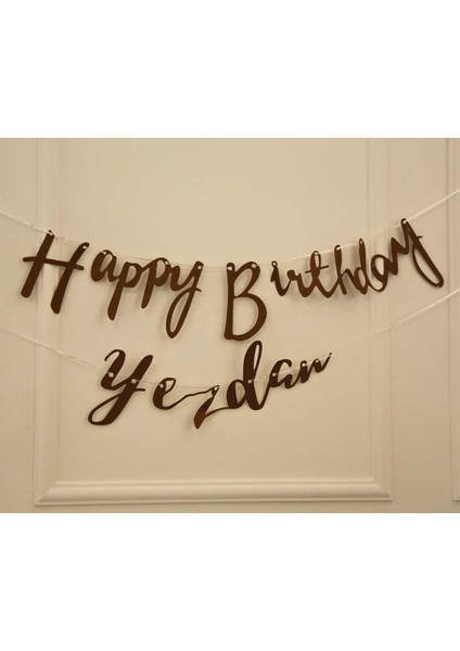 Kişiye Özel Craft Renkli Happy Birthday El Yazısı Banner fiyatları