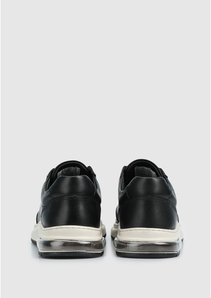 Siyah Deri Erkek Sneaker fırsatları