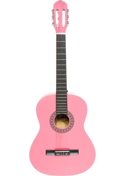 CG-3902PK Klasik Gitar 4/4 Yetişkin Boy Sap Ayarlı Full Set - Pembe