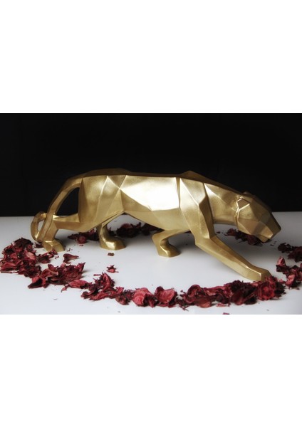 Dekoratif Kübik Jaguar Puma Beyaz Leopar Polyester Döküm Hediyelik Biblo modelleri