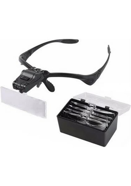 -Işıklı Gözlük Büyüteç - 5 Farklı Lens 9892B