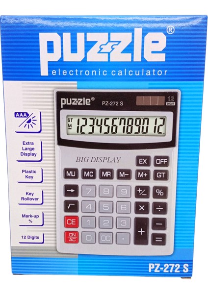 12 Haneli Hesap Makinesi PZ-272S (4887)