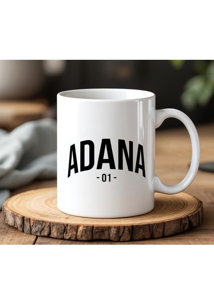Adana Tasarımlı Beyaz Seramik Baskılı Kupa Bardak 330 ml