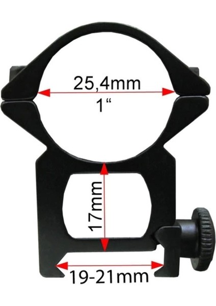 Çift Vidalı 22 mm Dürbün Montaj Ayağı