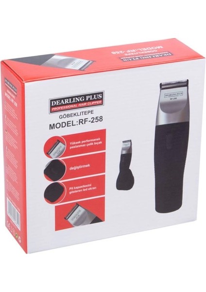 Dearling RF-258 Saç Sakal Tıraş Makinesi Şarjlı (4887)