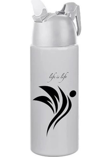 Kilitlenebilen Matara Güvenlikli Suluk Sporcu Matarası Spor Su Şişesi Içecek Şişesi 700ML (4887)