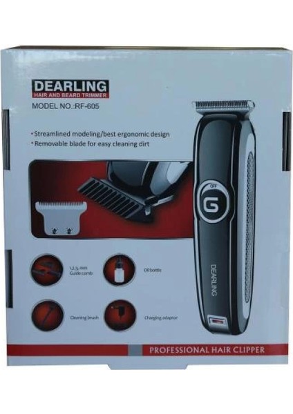 Dearling RF-605 Şarjlı 3 Başlıklı Saç Sakal Makinesi (4887)