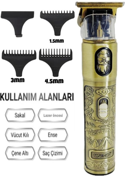 Dijital Göstergeli Saç Sakal Tıraş Makinesi - Sıfıra Yakın - IP-1949 (4887)