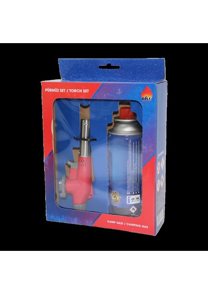 Kamp gazı set227gr/400mlpürmüz - torch seti (4887)