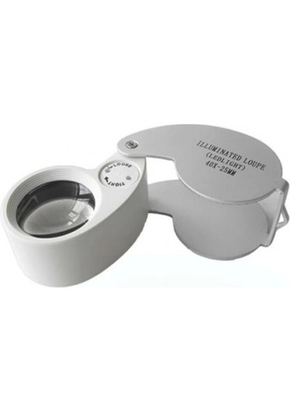 -Mini 40X25MM Takı Büyüteç, Cep Büyüteç, Teftiş, Elmas Pullar, Madeni Kontrol Lup MG21011