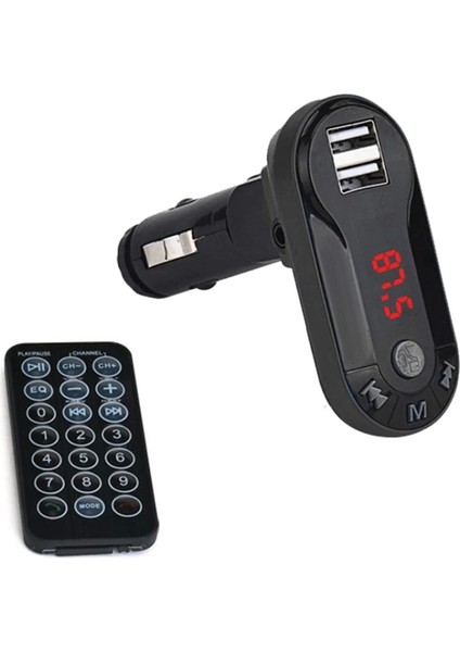 Hello HL-19683 Bt-Fm Modulatör Çift Usb/sd/mp3 12-24 Volt Hafızasız Bluetooth Fm Transmıtter (4887)