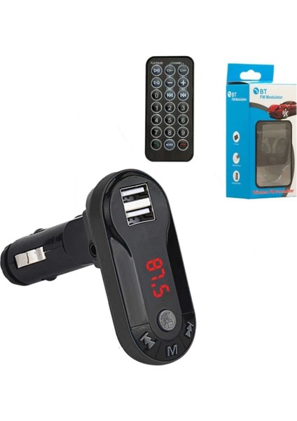 Hello HL-19683 Bt-Fm Modulatör Çift Usb/sd/mp3 12-24 Volt Hafızasız Bluetooth Fm Transmıtter (4887)