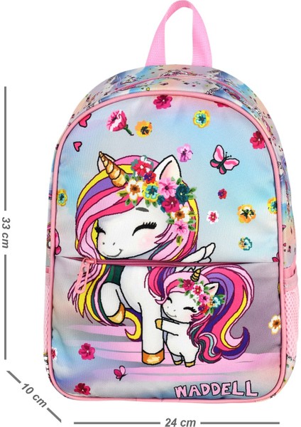 Lisanslı Unicorn Temalı Okul Öncesi Anaokul,kreş Kız Çocuk Sırt Çantası