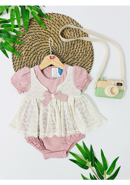 Saarland Fiyonk Detaylı Bodysuit Elbise - Gül Kurusu