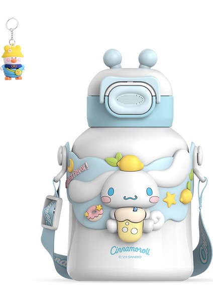 316 Paslanmaz Çelik Termos Bardak Çocuk Sevimli Karikatür Kulomi Taşınabilir Pipetli Bardak Erkek ve Kız Öğrenciler Moda Su Bardakları (Yurt Dışından)