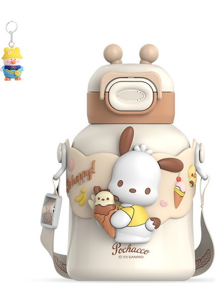 316 Paslanmaz Çelik Termos Bardak Çocuk Sevimli Karikatür Kulomi Taşınabilir Pipetli Bardak Erkek ve Kız Öğrenciler Moda Su Bardakları (Yurt Dışından)