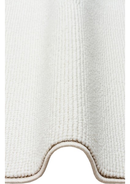 Oslo Osl Plain White Hav Toz Vermez Hasır Dokuma Modern Makine Halısı