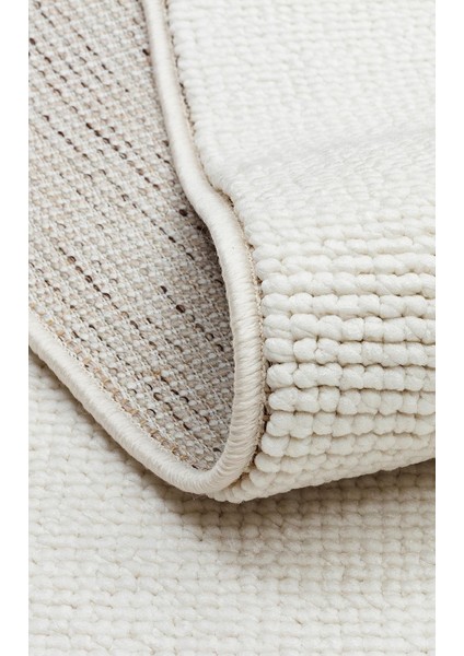 Oslo Osl Plain White Hav Toz Vermez Hasır Dokuma Modern Makine Halısı