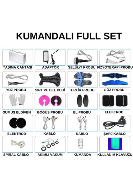 Kumandalı Biomeridyen Masaj Cihazı, Dds Terapi (Full Set) fiyatları