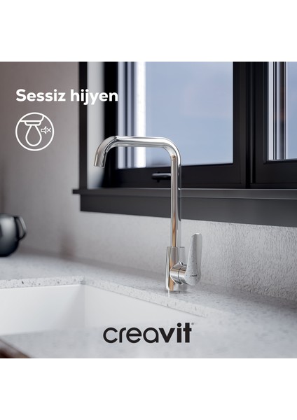 Bevel Mutfak Armatürü Krom