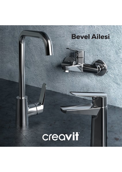 Bevel Mutfak Armatürü Krom