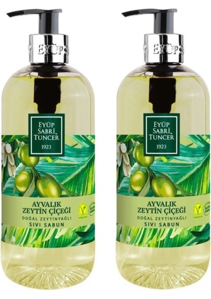 2 Ayvalık Zeytin Çiçeği Zeytinyağlı Sıvı Sabun 500 ml