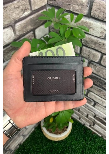 Hakiki Deri Dikey Crazy Siyah Unisex Kartlık (T1466) fiyatları