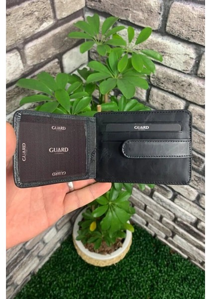 Hakiki Deri Dikey Crazy Siyah Unisex Kartlık (T1466) modelleri