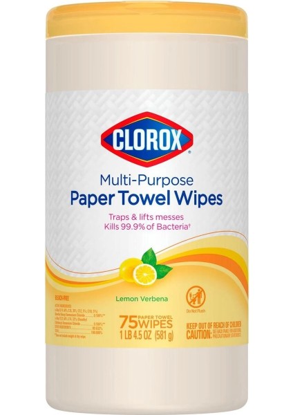 Multi-Purpose Paper Towel Wipes Lemon Verbena 75 Wıpes 581 gr