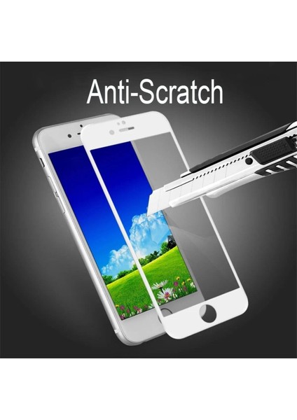 iphone 6 Plus / 7 Plus / 8 Plus Beyaz Uyumlu Seramik Nano Kırılmayan Cam Ekran Koruyucu