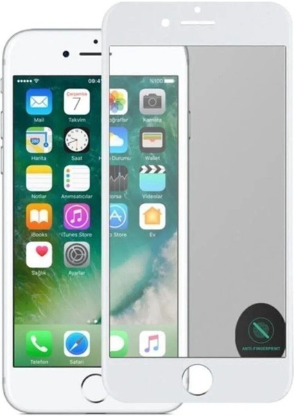iphone 7 Plus / 8plus Beyaz Uyumlu Mat Seramik Nano Kırılmaz Ekran Koruyucu - Parmak Izi Bırakmaz