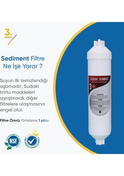 Su Arıtma Cihazı Filtre Takımı 5 Aşama - Kapalı Kasa Inline Filtre Takımı