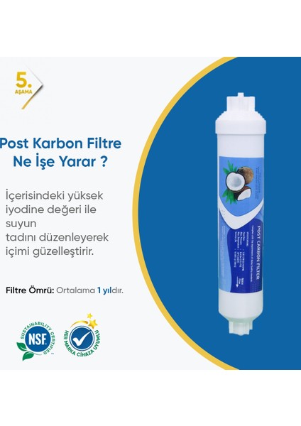 Su Arıtma Cihazı Filtre Takımı 5 Aşama - Kapalı Kasa Inline Filtre Takımı