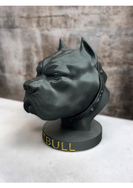 Pitbul Köpeği Büstü - Şık ve Modern Dekoratif Ev ve Ofis Tasarımı