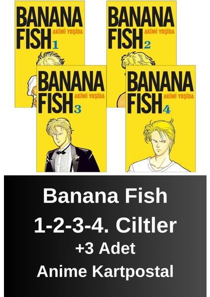 Banana Fish 1-2-3-4. Ciltler (4 Kitap) | Anime Kartpostallar