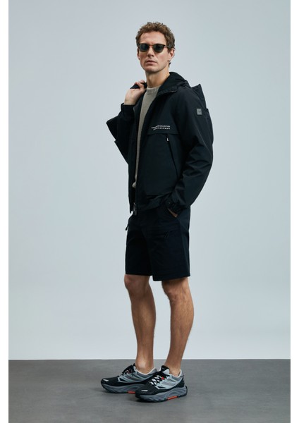Erdem Erkek Spor Şort Regular Fit Siyah