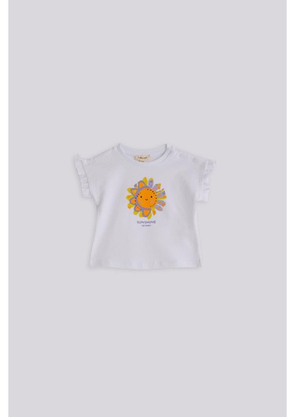Bg Store Kız Bebek Desenli Şort ve Tshirt Takımı