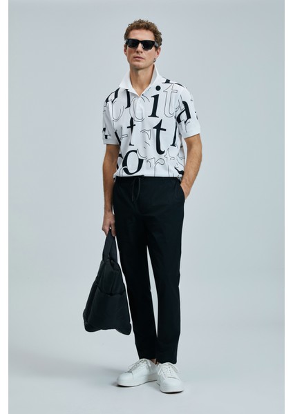 Alex Smart Erkek Chino Pantolon Slim Fit Siyah