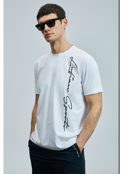 Justın Modern Grafik T- Shirt Siyah