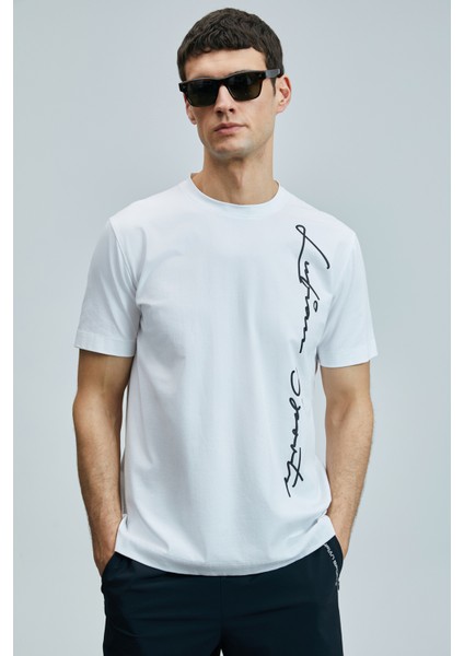 Justın Modern Grafik T- Shirt Siyah