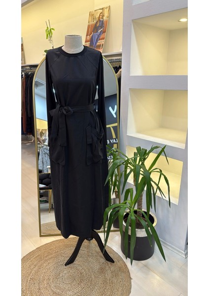 Basic Elbise 37814 Siyah
